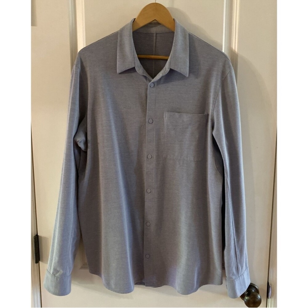 lululemon athletica blue Gray Button-Down Shirt